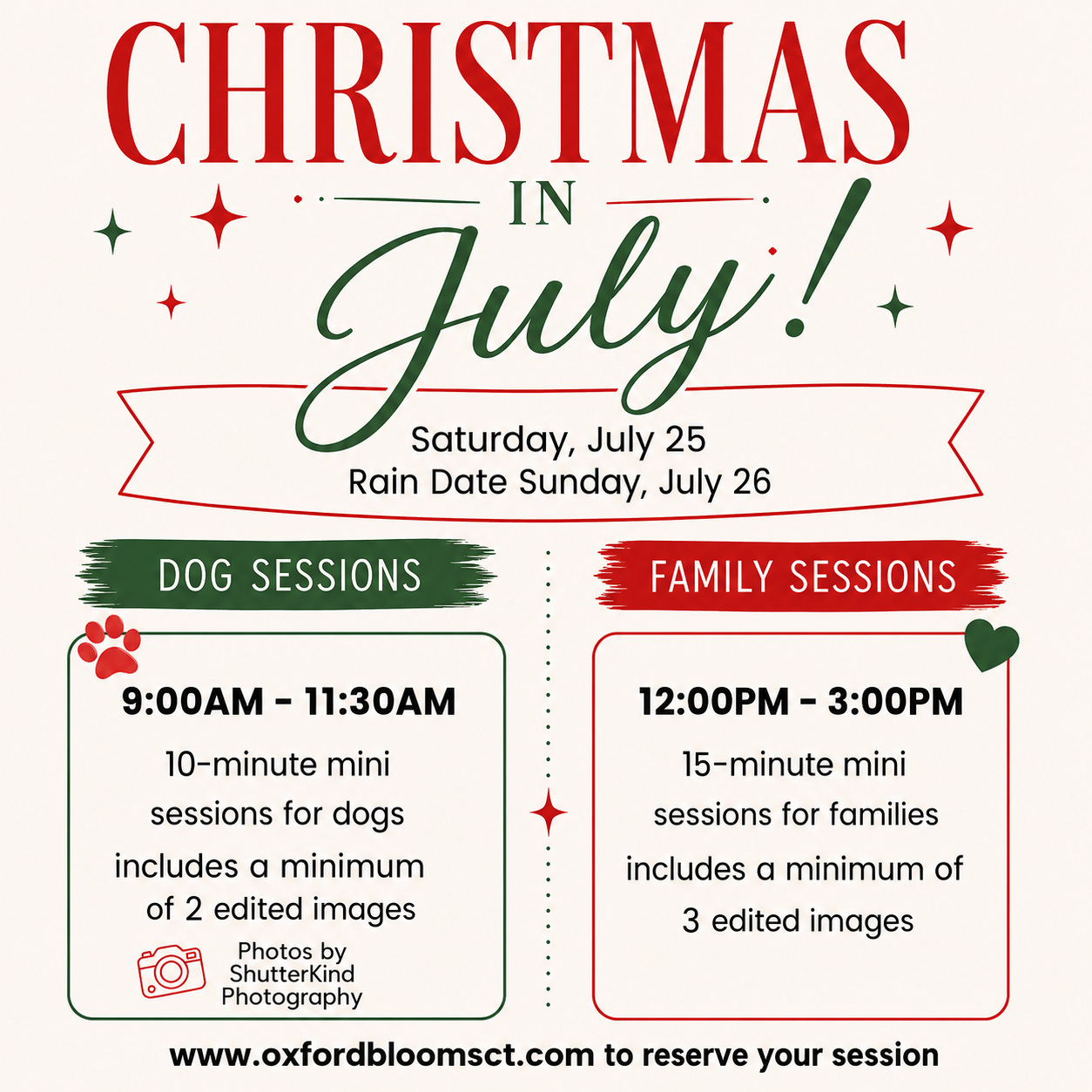 Christmas in July Mini Photo Sessions
