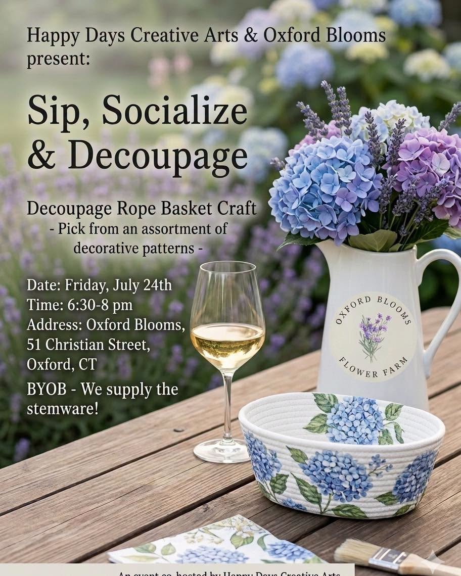 Decoupage Rope Basket Workshop